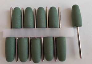 Brocas polidores de borracha verdes para polir metal, acrilico etc