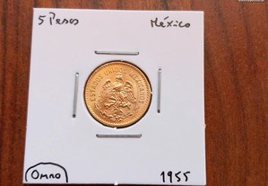 Moeda 5 Pesos México 1955