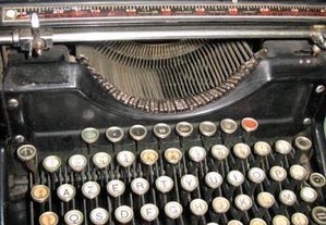 Máquina de escrever vintage Underwood antiguidade