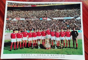 Sport Lisboa e Benfica 1973/64 - Foto e "Os Benficas" Poster