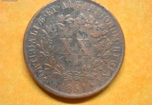 565 - Maria II: XX réis 1851 cobre, por 15,00