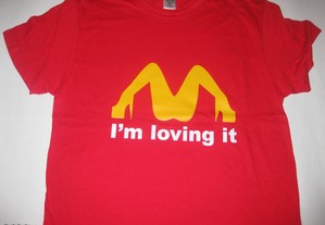 T-shirt com piada/Novo/Embalado/Vermelha/Modelo 2