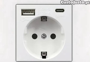 Tomada USB+ Type C