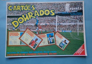 Caderneta de futebol vazia -Cartões Dourados 88/89