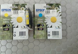 Tinteiro Epson 18XL, Ciano e Amarelo
