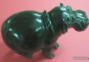 Hipopótamo de verdite 27x18x12cm