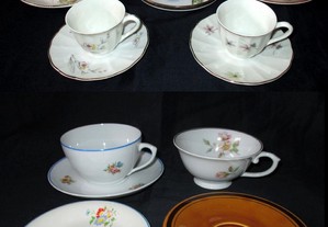 Chávenas em porcelana vintage Vista Alegre Sacavém