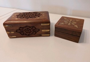 Caixas de madeira orientais