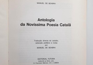 Antologia da Novíssima POESIA Catalã 1974