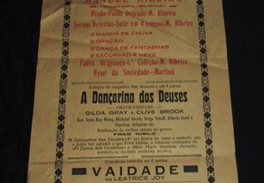 Programa Cartaz Espectáculo de Variedades Cinema Teatro Joaquim D'Almeida Manuel Ribeiro 1932