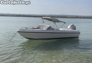 Barco fibramar 4.30m com honda 45HP 4 tempos