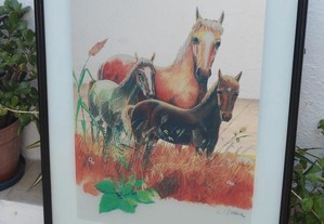quadro espelhado , os cavalos de 1987