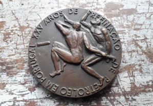 Medalha Sacor XXV Anos 1963 bronze relevo