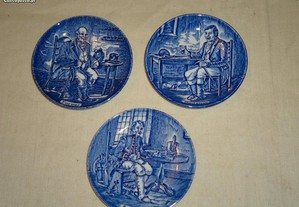 Pratos pequenos decorativos Enoch Wedgwood-tunstall lda England Trad Mark 1835