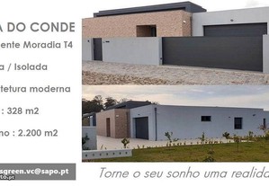 Espetacular Moradia T4 / Térrea / Isolada / Terreno com 2.200m2 / Garagem dupla