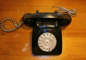 Telefone antigo de Coleção, fixo de Janeiro de 1987 Preto