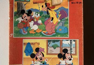 2 Puzzles Antigos Disney - Mickey For Kids [Completos]