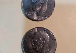 Moedas 1 Eisenhower Ike Dólar 1978 EUA