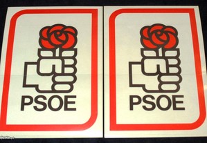 Autocolantes Vintage Anos 70 PSOE Partido Socialista Operário Espanhol Partido Político de Espanha