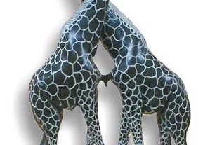 Girafa de verdite (bloco único) 62x33x11cm