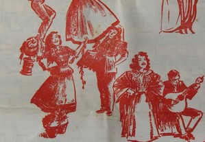 Folheto grande marcha de lisboa 1958 com pauta