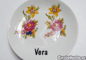 Antigos Pratinhos Loiça Vintage Faiança Pratos Nomes Ana Vera Jorge João