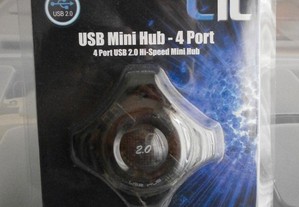 usb mini hub - 4 port 2.0 pc novo