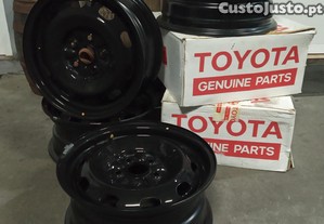 Jantes 14 Toyota Carina E (T19) Originais Dunlop + Tampões NOS | 5x100