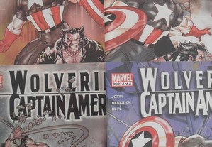 Wolverine Captain America 1 2 3 4 mini série completa Marvel Comics bd Banda Desenhada