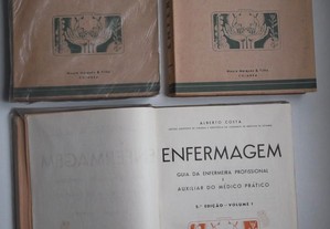 Livros de Enfermagem Profissional 3 Volumes 1956