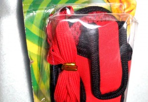 Bolsa Para Telemóvel Vermelha com fio para colocar ao Pescoço