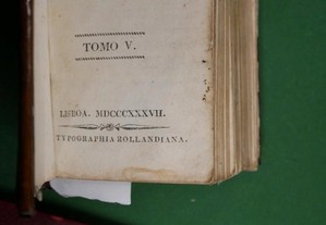 Obras de Filinto Elísio. Tomos V e VI. Nova Edição Lisboa 1837
