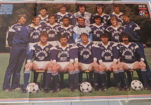 Poster grande, Onze: 1984/1985 Bordeaux Champions France - Medida: 83 X 55 cm