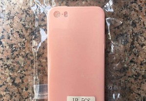 Capa de silicone rosa claro para iPhone 5/ 5s/ SE
