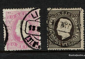 Selos de Portugal 1884-Afinsa 66 e 67 Usados