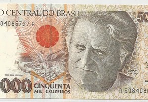Espadim - Nota de 50.000 Cruzeiros de 1992 - Brasil