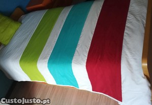 Edredo riscas para cama solteiro