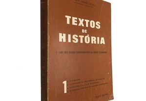 Textos de história (1.º ano cursos complementares) - Pedro Almiro Neves