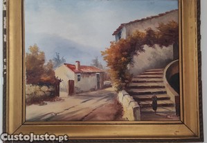 leo sobre tela de F. Viana (Sec. XX)