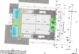 Moradia bi-familiar com piscina- 2 fracções t4