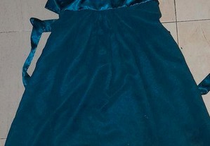 Vestido de cerimonia verde/azulado M
