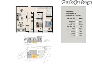 Apartamento t2 - no centro caniço