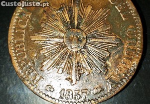 Moedas de 20 Centsimos de Real 1857 Uruguai