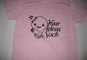 T-shirt com piada/Novo/Embalado/Rosa/Modelo 12