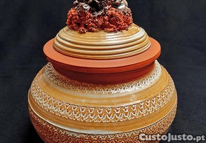 Antigo Pote aucareiro Cermica artstica