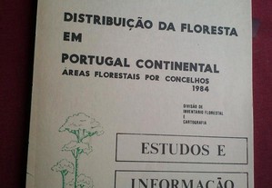 Distribuição da Floresta Em Portugal Continental Em 1984