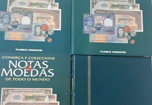 Colecção de Notas, Moedas e Selos Planeta DeAgostini 4 álbuns