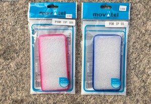 Capa rígida para iPhone 5 / iPhone 5s / iPhone SE- Lateral rosa/azul