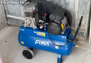 Compressor FIMA como novo 50Lt 3HP monofsico com correia muito silencioso.Visvel em Alvarinhos (Sao Joao das Lampas)