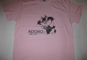 T-shirt com piada/Novo/Embalado/Rosa/Modelo 7